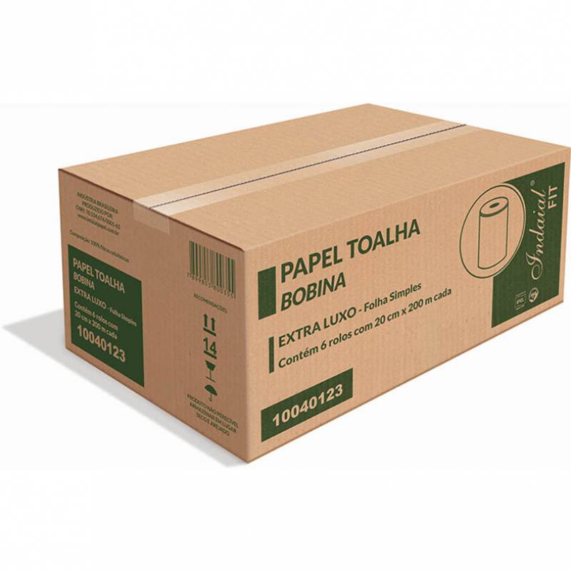 PAPEL TOALHA EM BOBINA ALAVANCA EXTRA LUXO FOLHA SIMPLES 20c IPEL