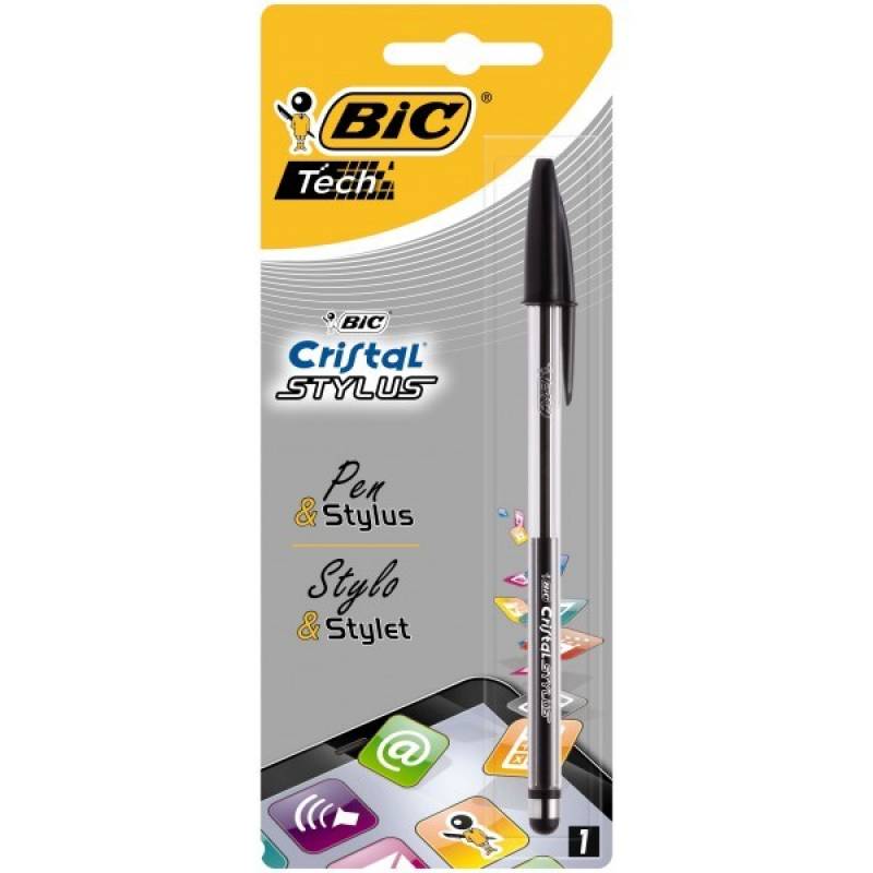 CANETA ESFEROGRÁFICA CRISTAL STYLUS TOUCH SCREEN PRETA - BIC BIC