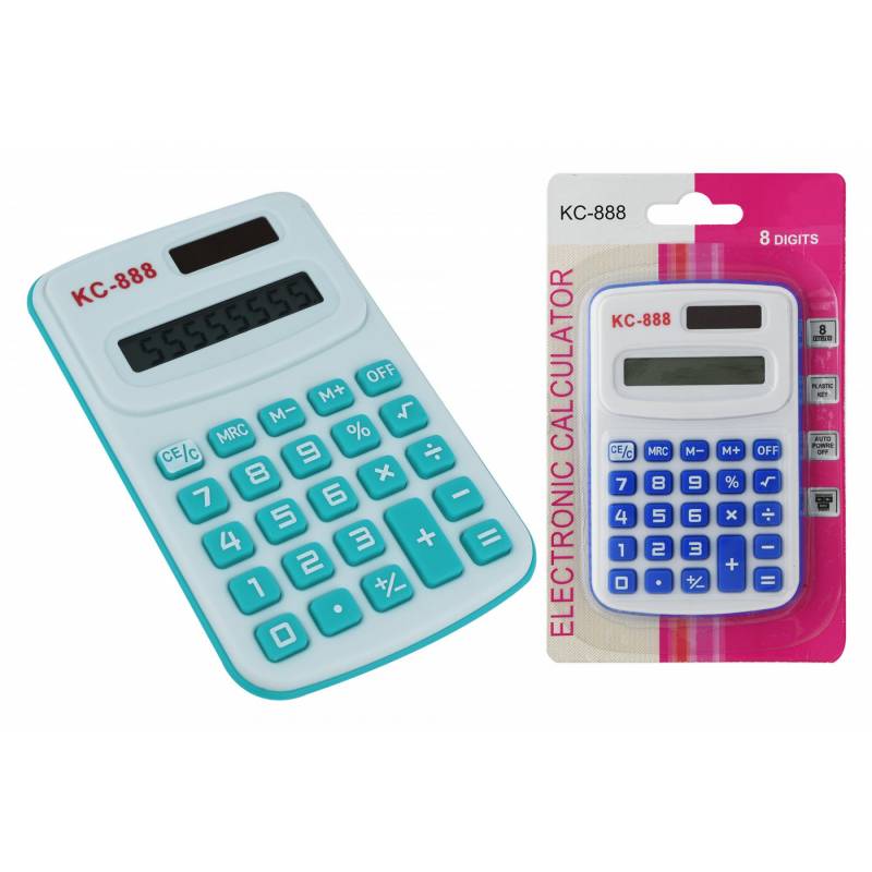 CALCULADORA DE BOLSO KS888 8 DIGITOS COLORIDA - CEKSUM KENKO
