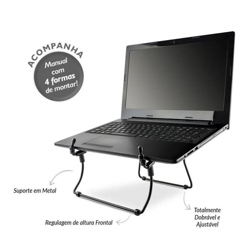SUPORTE PARA NOTEBOOK STEEL PRETO - RELIZA  RELIZA