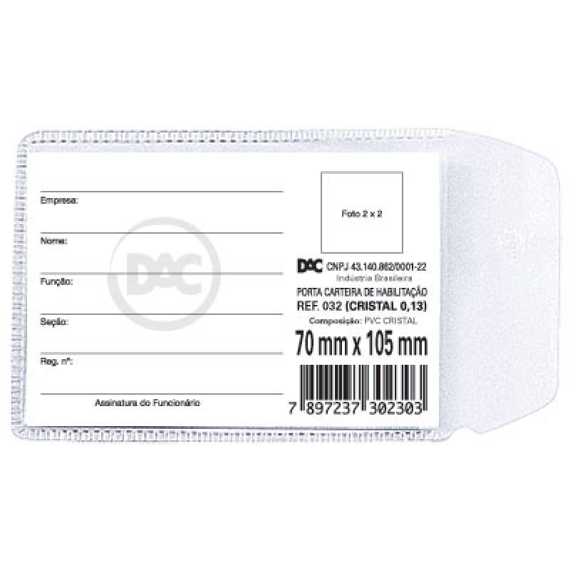 PROTETOR P/ DOCUMENTO C/ ABA 105x70mm TRANSPARENTE - DAC DAC