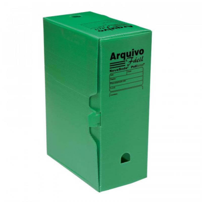 ARQUIVO MORTO PLÁSTICO 250x130x350mm VERDE - POLIBRAS POLIBRAS