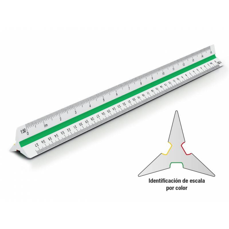 ESCALIMETRO TRIANGULAR 30cm - TRIDENT TRIDENT