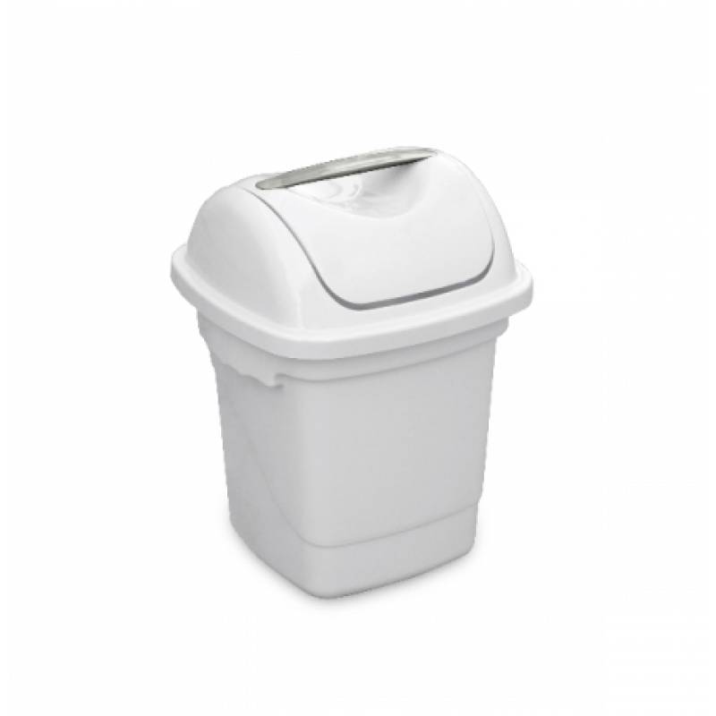 LIXEIRA BASCULANTE 10L BRANCA PLASVALE  PLASVALE