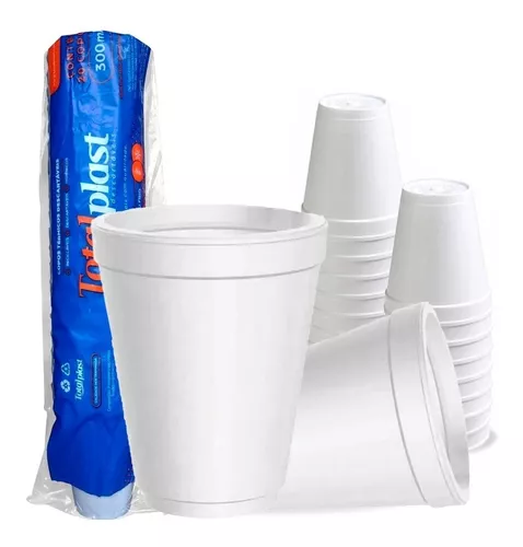 COPO DESCARTÁVEL TÉRMICO 70ml BRANCO C/ 20Unid. - TOTALPLAST TOTALPLAST