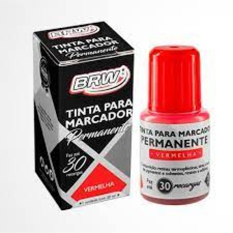 TINTA PARA MARCADOR PERMANENTE VERMELHO 20ml - BRW BRW