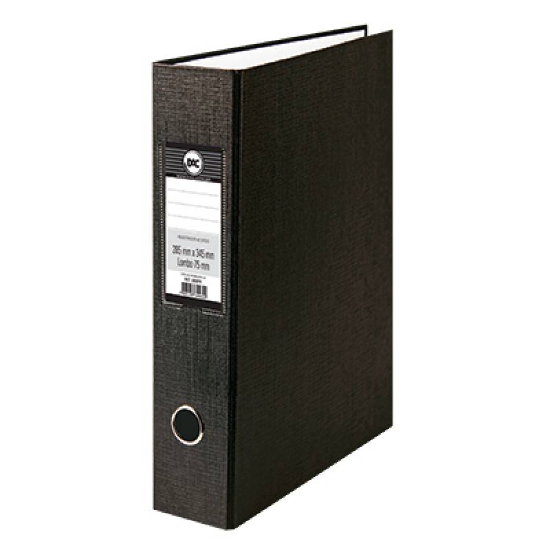 PASTA REGISTRADORA AZ OFICIO 285x345mm LOMBO 75mm PRETA - DA DAC