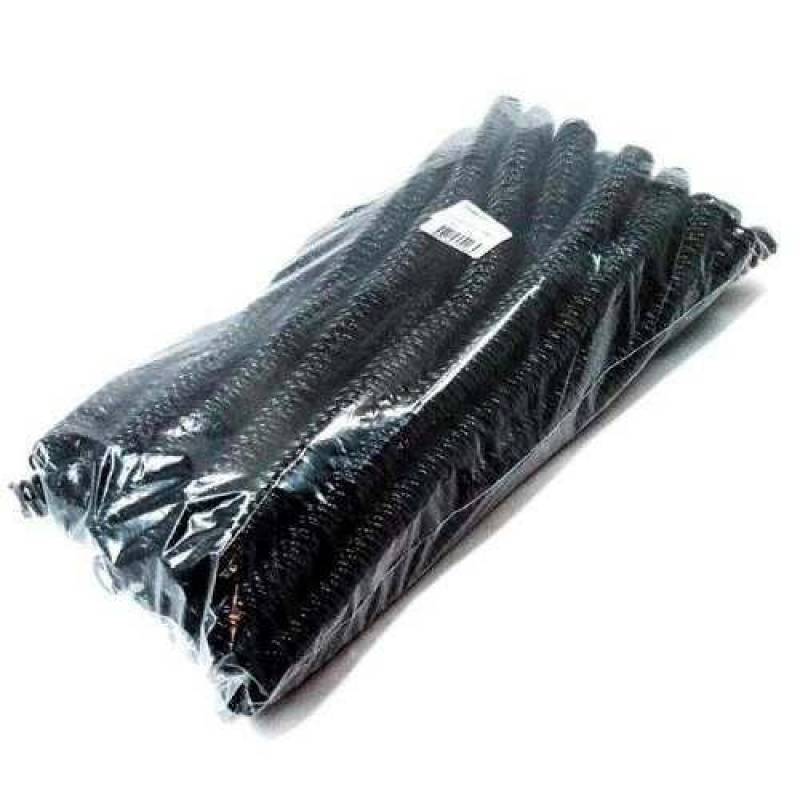 ESPIRAL PLÁSTICO 20mm PRETO C/ 80 Unid. - PLASPIRAL  PLASPIRAL