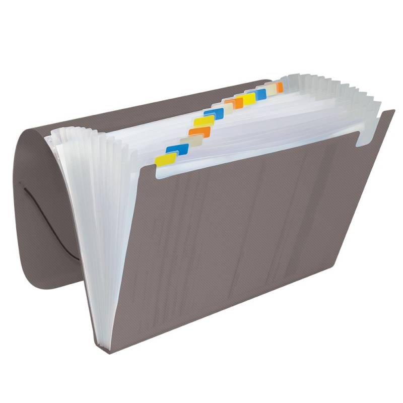 PASTA SANFONADA A4 C/ 12 DIVISÓRIAS FUME - DAC DAC