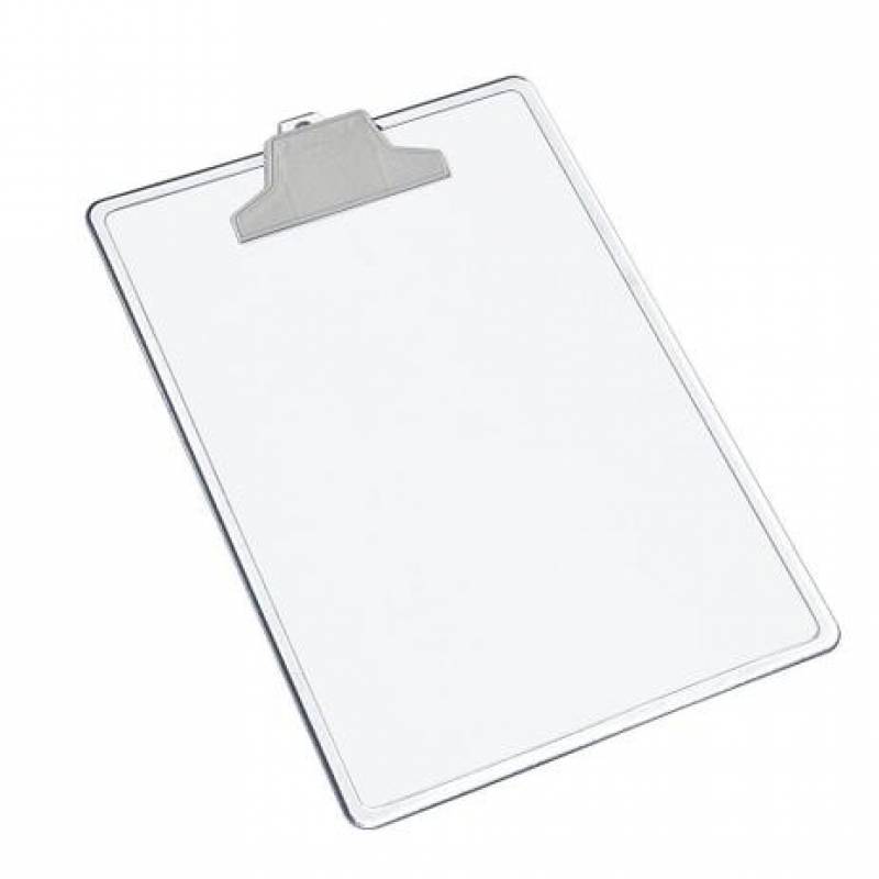 PRANCHETA ACRÍLICA A4 PRENDEDOR PLÁSTICO CRISTAL - ACRIMET ACRIMET