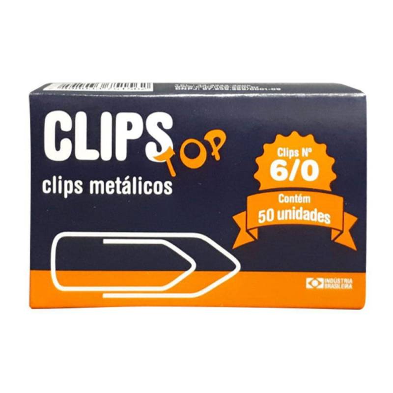 CLIPS 6/0 cx. c/ 50 Unid. - TOP Clips New - Top