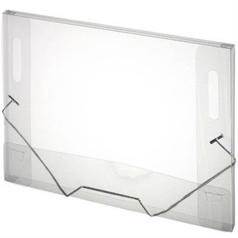 PASTA ABA ELÁSTICO OFÍCIO 335x245x18mm CRISTAL- POLIBRAS POLIBRAS