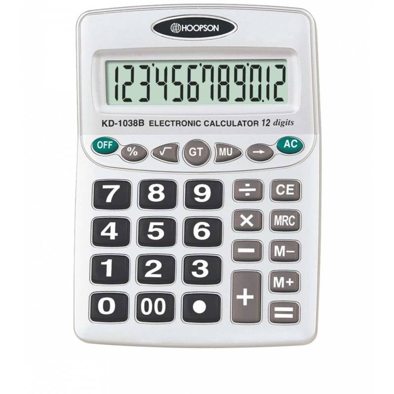 CALCULADORA DE MESA PS-1038B 12 DIGITOS - HOOPSON hoopson