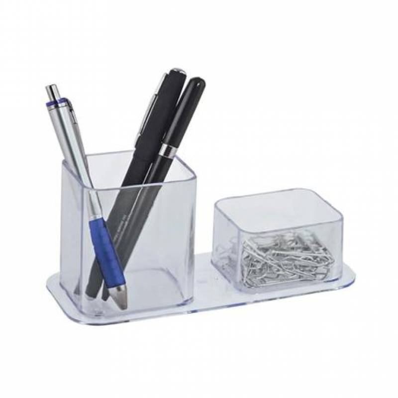 PORTA LÁPIS C/ CLIPS CRISTAL - DELLO DELLO