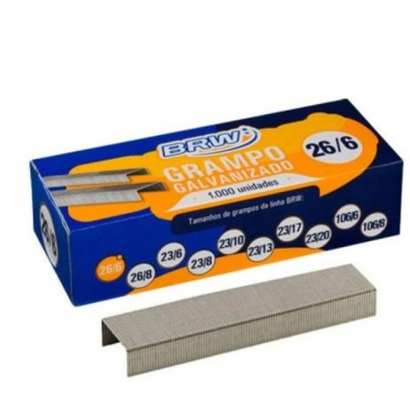 GRAMPO 26/6 C/ 1.000 Unid. Galvanizado - BRW BRW