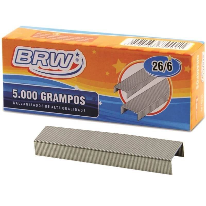 GRAMPO 26/6 C/ 5000 Unid. Galvanizado - BRW BRW