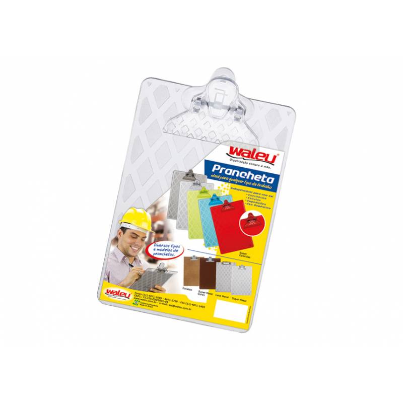 PRANCHETA ACRÍLICA 1/2 OFÍCIO CRISTAL - WALEU WALEU