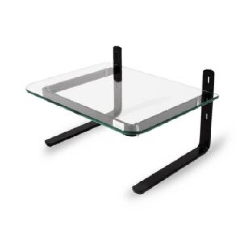SUPORTE PARA MONITOR OFFICE PRETO, VIDRO INCOLOR - RELIZA  RELIZA