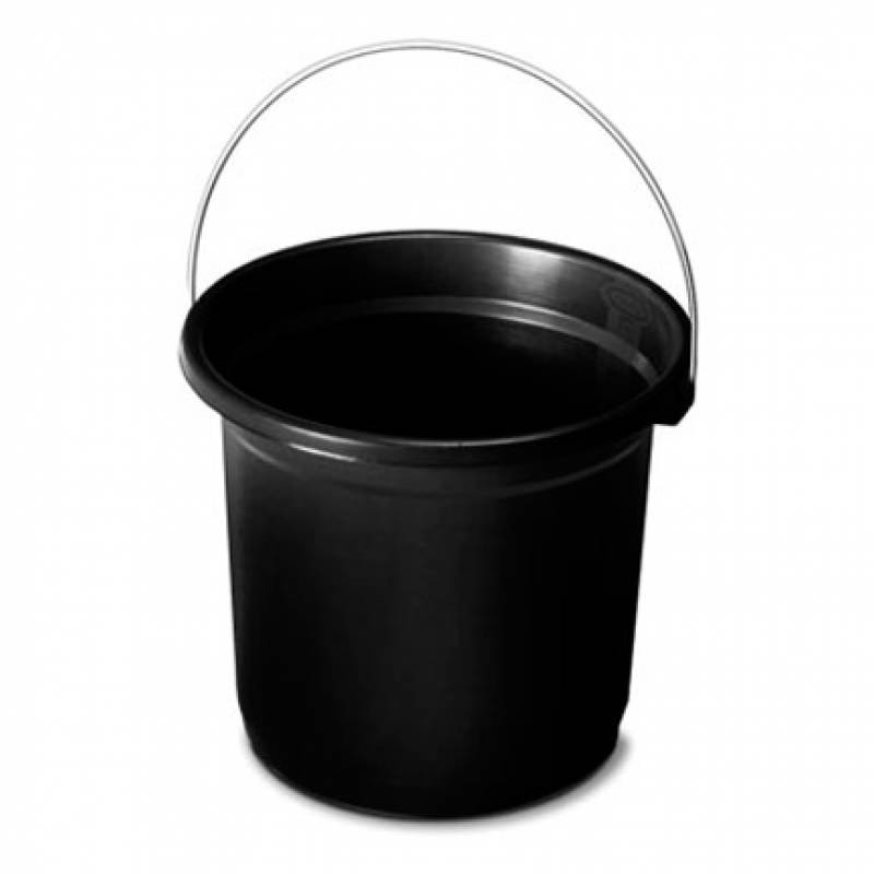 BALDE 8L RECYCLE PRETO PLASVALE PLASVALE