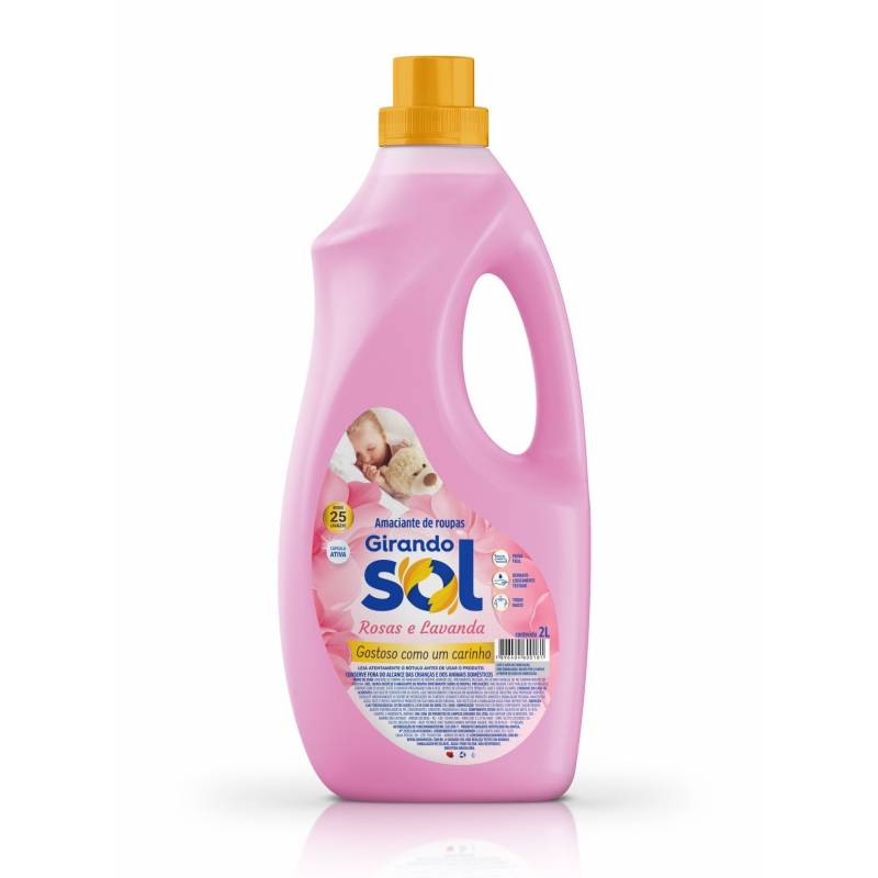 AMACIANTE 2L ROSAS E LAVANDA - GIRANDO SOL  GIRANDO SOL