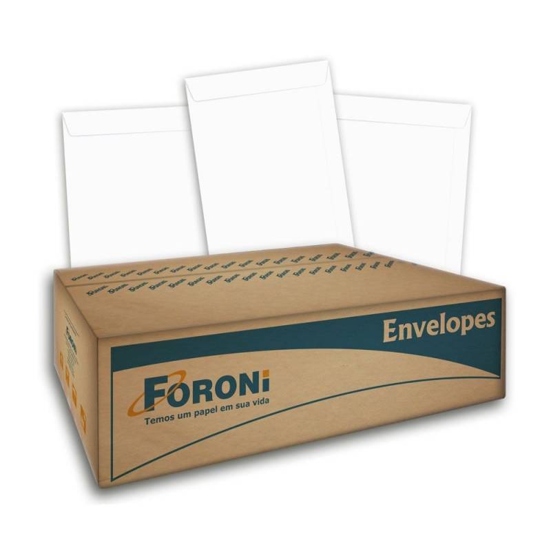ENVELOPE SACO BRANCO 310x410mm CX. C/ 100 Unid. - FORONI FORONI