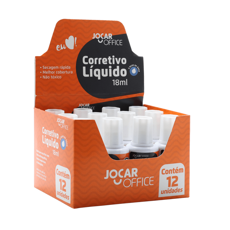 CORRETIVO LÍQUIDO 18ml - JOCAR OFFICE LEONORA JOCAR OFFICE