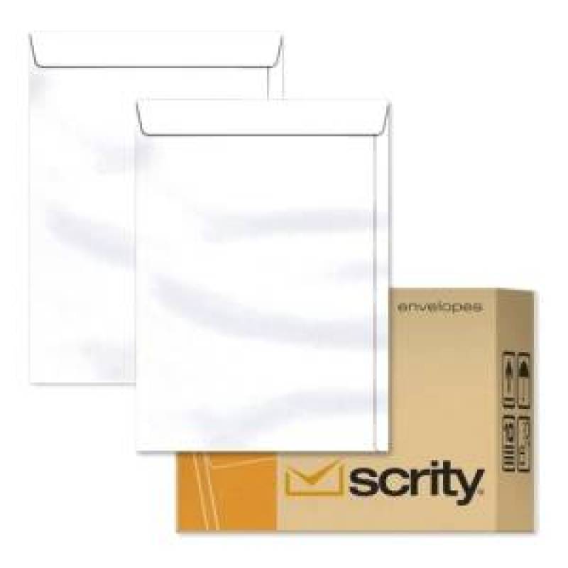 ENVELOPE SACO BRANCO 250x353mm CX. C/ 250 Unid. - SCRITY SCRITY