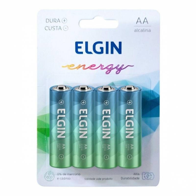 PILHA ALCALINA AA C/ 4 Unid. - ELGIN ELGIN