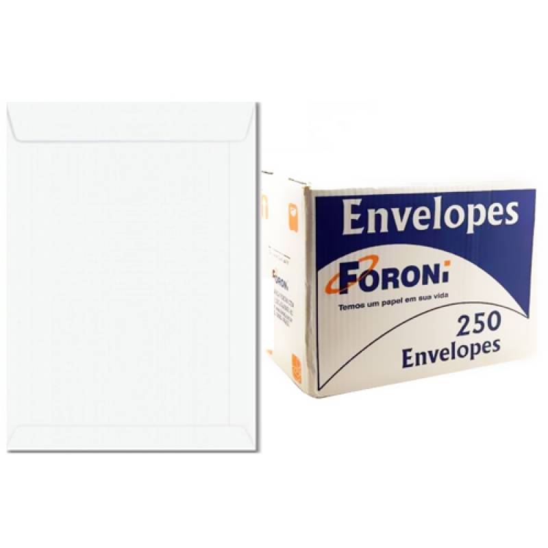 ENVELOPE SACO BRANCO 162x229mm CX. C/ 250 Unid. - FORONI FORONI