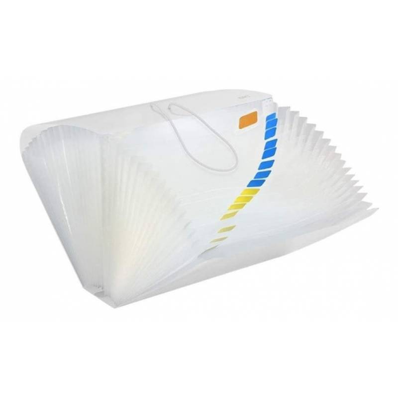 PASTA SANFONADA DUPLICATA C/ 31 DIVISÓRIAS CRISTAL - ACP  ACP