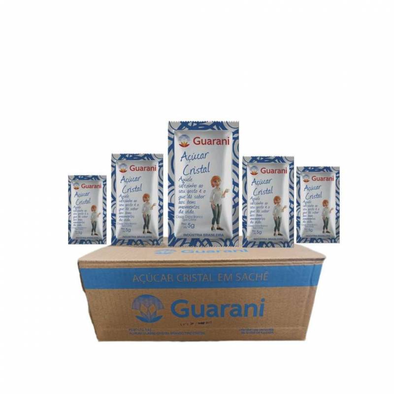 Açúcar Cristal Sachê 5g cx.1000 unid. Guarani GUARANI