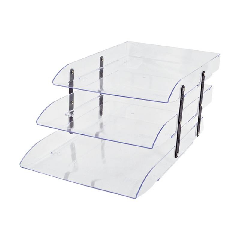 CAIXA CORRESPONDÊNCIA ACRÍLICA TRIPLA ARTICULADA CRISTAL- DELLO DELLO