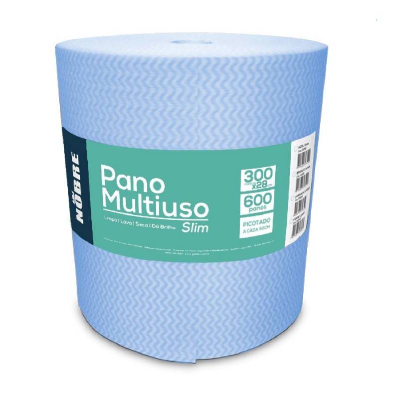 PANO MULTIUSO ROLO 28cmx50cm c/ 600 PANOS AZUL NOBRE GOEDERT NOBRE