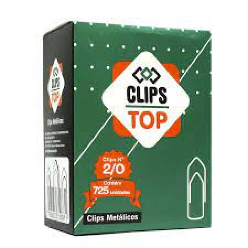 CLIPS 2/0 cx. c/ 725 Unid. - TOP  Clips New - Top