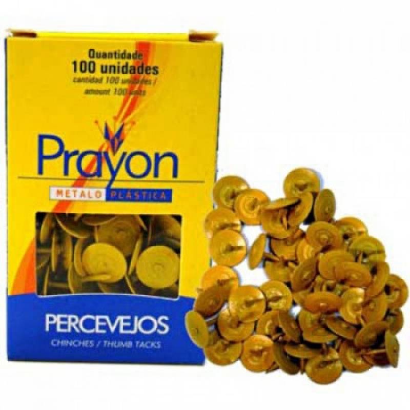 PERCEVEJO LATONADO CX. C/ 100 Unid. DOURADO - PRAYON PRAYON