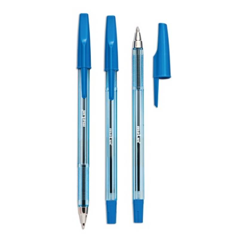 CANETA ESFEROGRÁFICA 0.7mm PONTA METÁLICA AZUL - MOLIN MOLIN