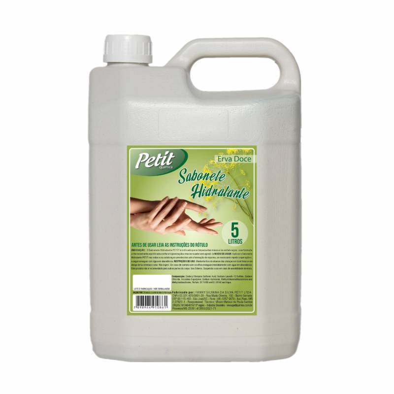 SABONETE HIDRATANTE 5L ERVA DOCE PETIT PRATIK