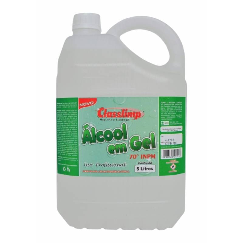 Alcool em Gel 70% 5 Litros Carbopol - Classlimp CLASSLIMP
