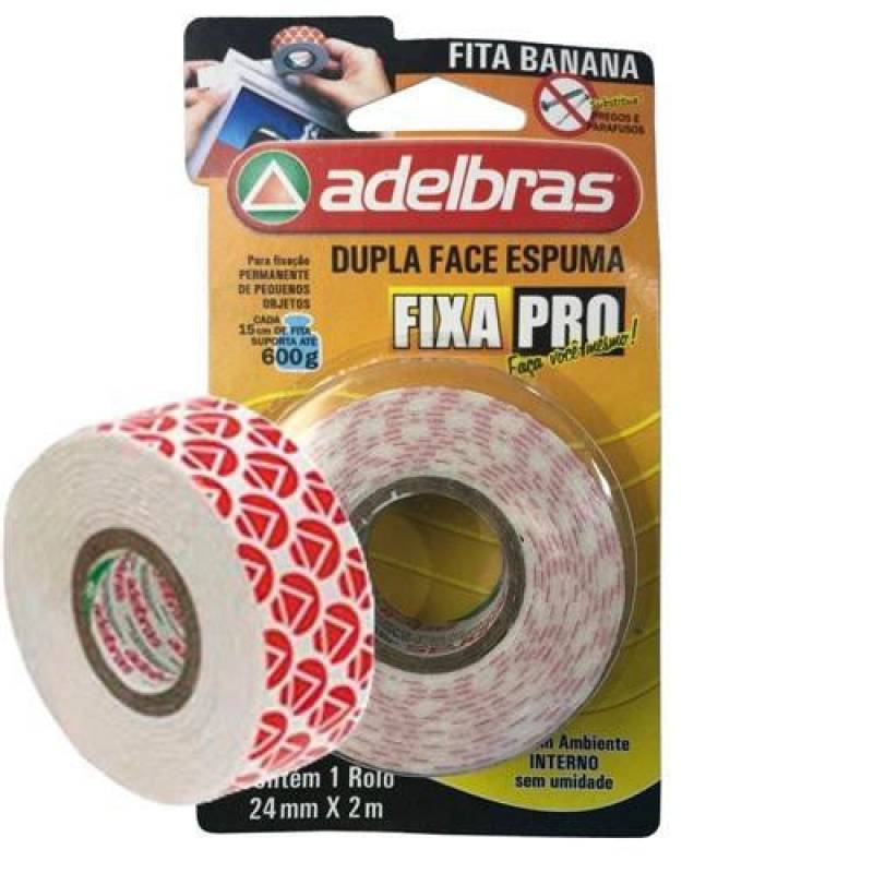 FITA DUPLA FACE ESPUMA FIXA PRO 24mmx2m - ADELBRAS ADELBRAS