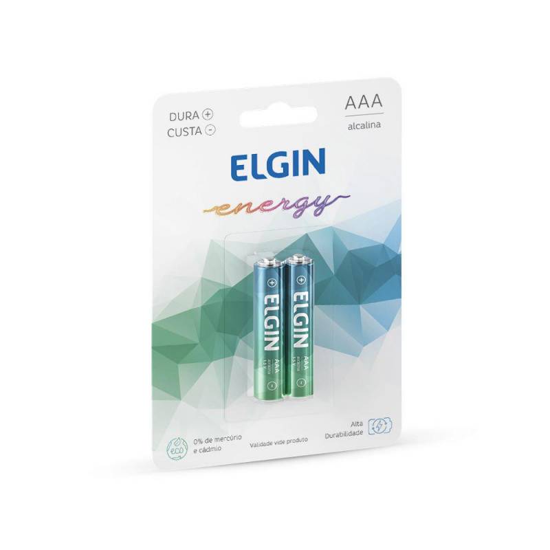 PILHA ALCALINA AAA C/ 2 Unid. - ELGIN ELGIN