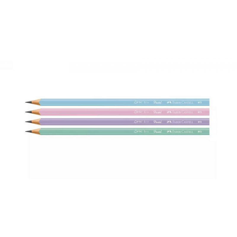 LÁPIS PRETO ECOLÁPIS MAX Nº2 TRIANGULAR TOM PASTEL - FABER C FABER CASTELL