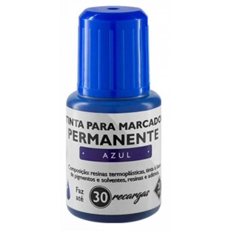 TINTA PARA MARCADOR PERMANENTE AZUL 20ml - BRW BRW