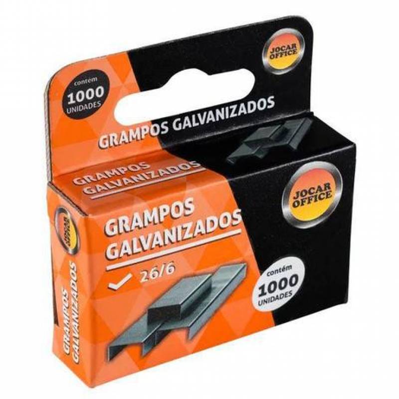 GRAMPO 26/6 C/ 1.000 Unid. GALVANIZADO - JOCAR OFFICE LEONORA JOCAR OFFICE