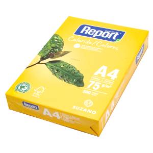 PAPEL A4 210mmX297mm 75g 500fls AMARELO REPORT - SUZANO