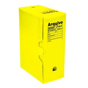 ARQUIVO MORTO PLÁSTICO 250x130x350mm AMARELO - POLIBRAS