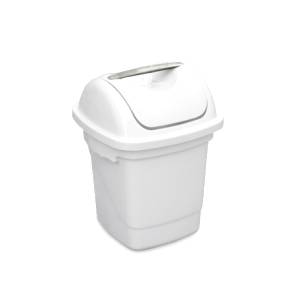 LIXEIRA BASCULANTE 10L BRANCA PLASVALE 