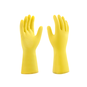LUVA DE LATEX MULTIUSO AMARELA G - NOBRE