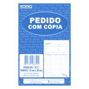 BLOCO PEDIDO C/ CÓPIA 3 VIAS 139x209mm 25x3Fls - SÃO DOMINGOS