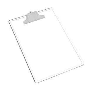 PRANCHETA ACRÍLICA A4 PRENDEDOR PLÁSTICO CRISTAL - ACRIMET