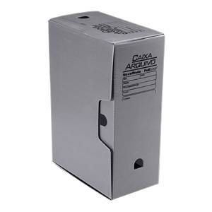ARQUIVO MORTO PLÁSTICO 250x130x350mm CINZA - POLIBRAS
